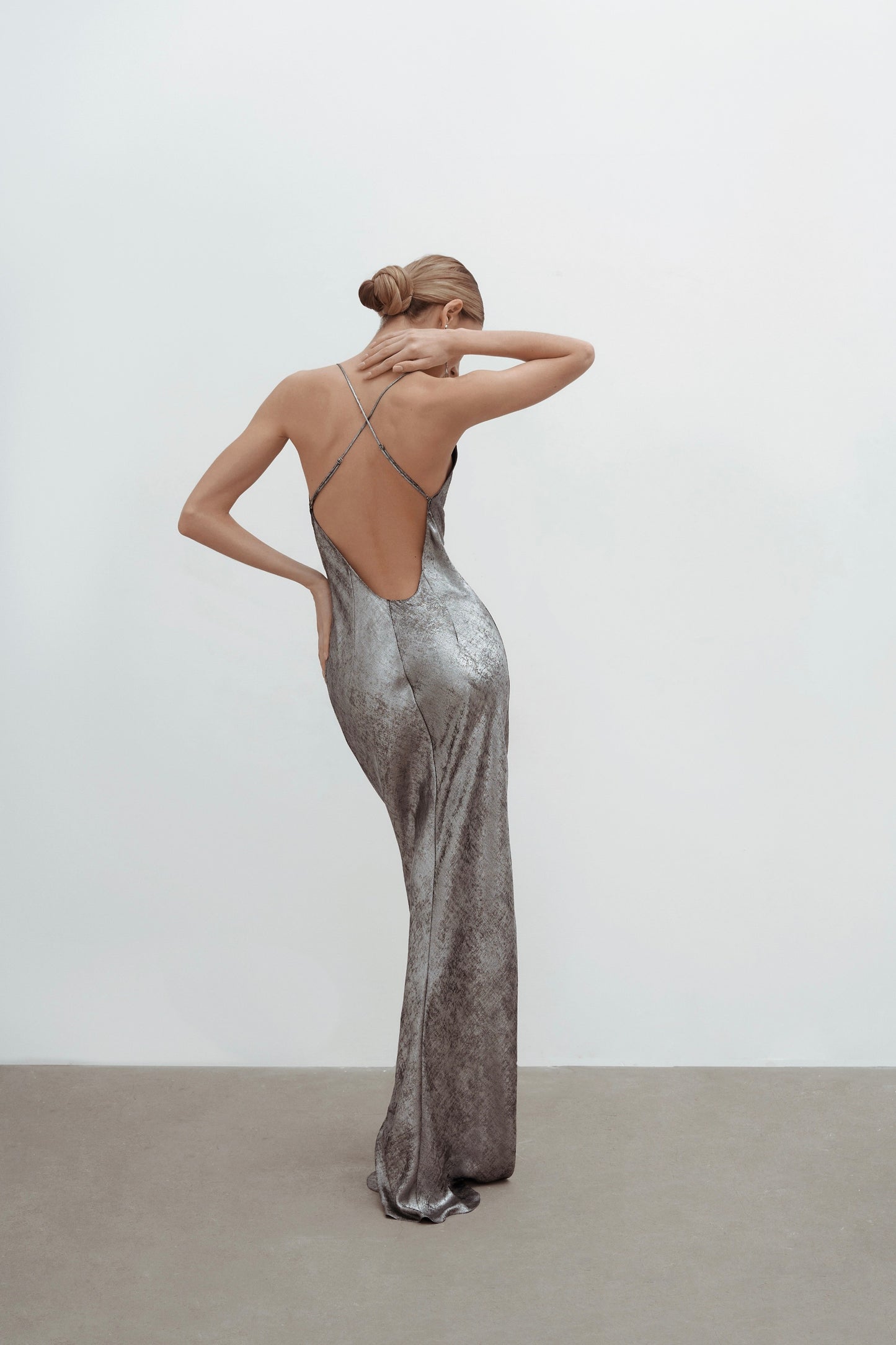 MAVRO CASTRO CHROME LONG DRESS