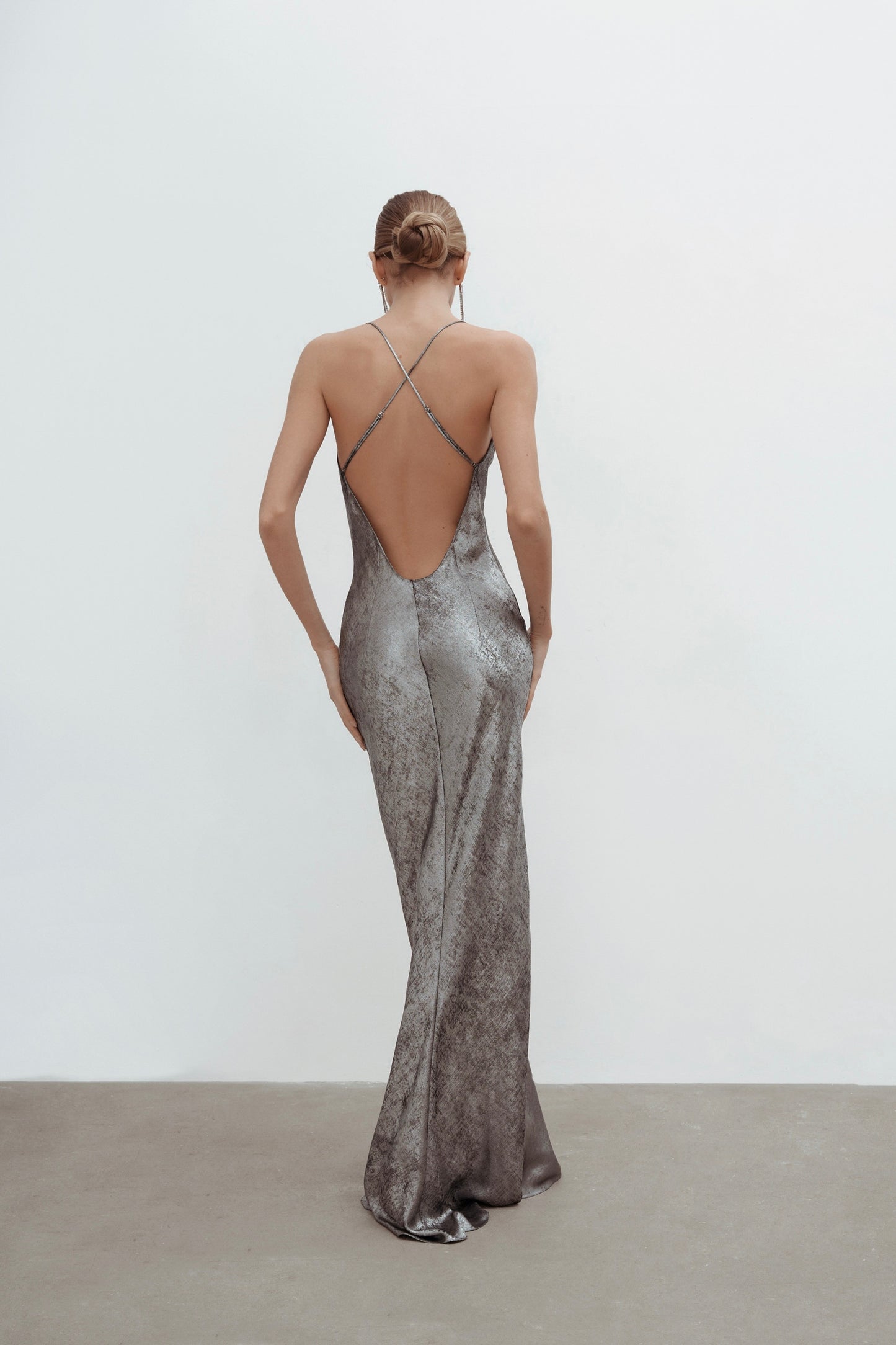 MAVRO CASTRO CHROME LONG DRESS