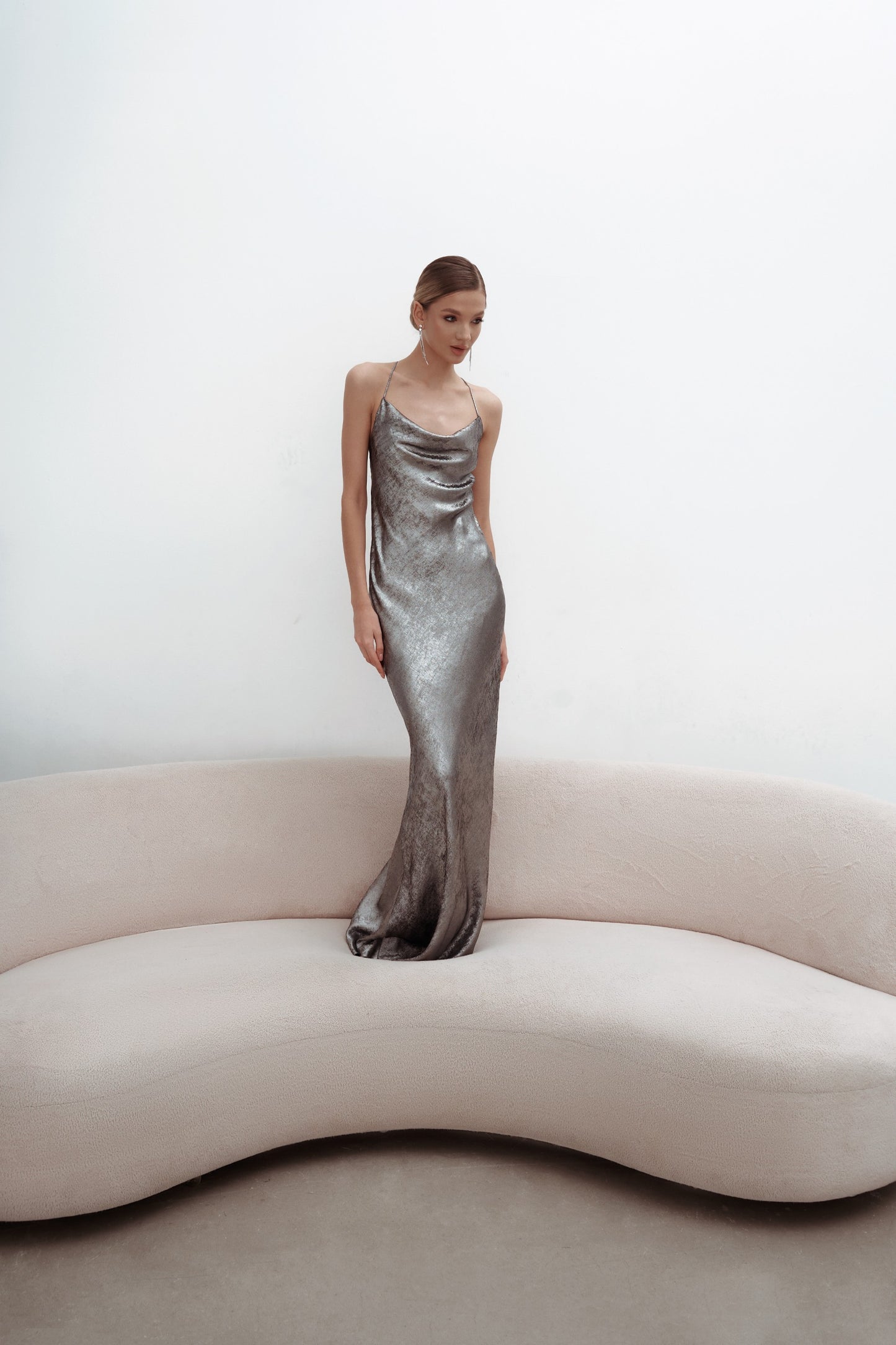 MAVRO CASTRO CHROME LONG DRESS