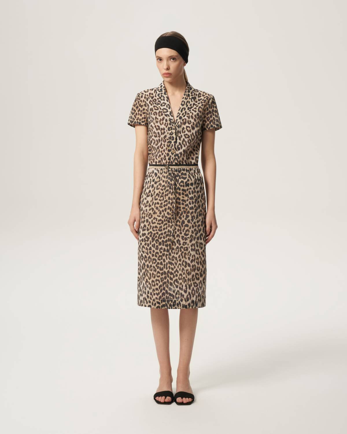 Leopard Shirt with Short Sleeves