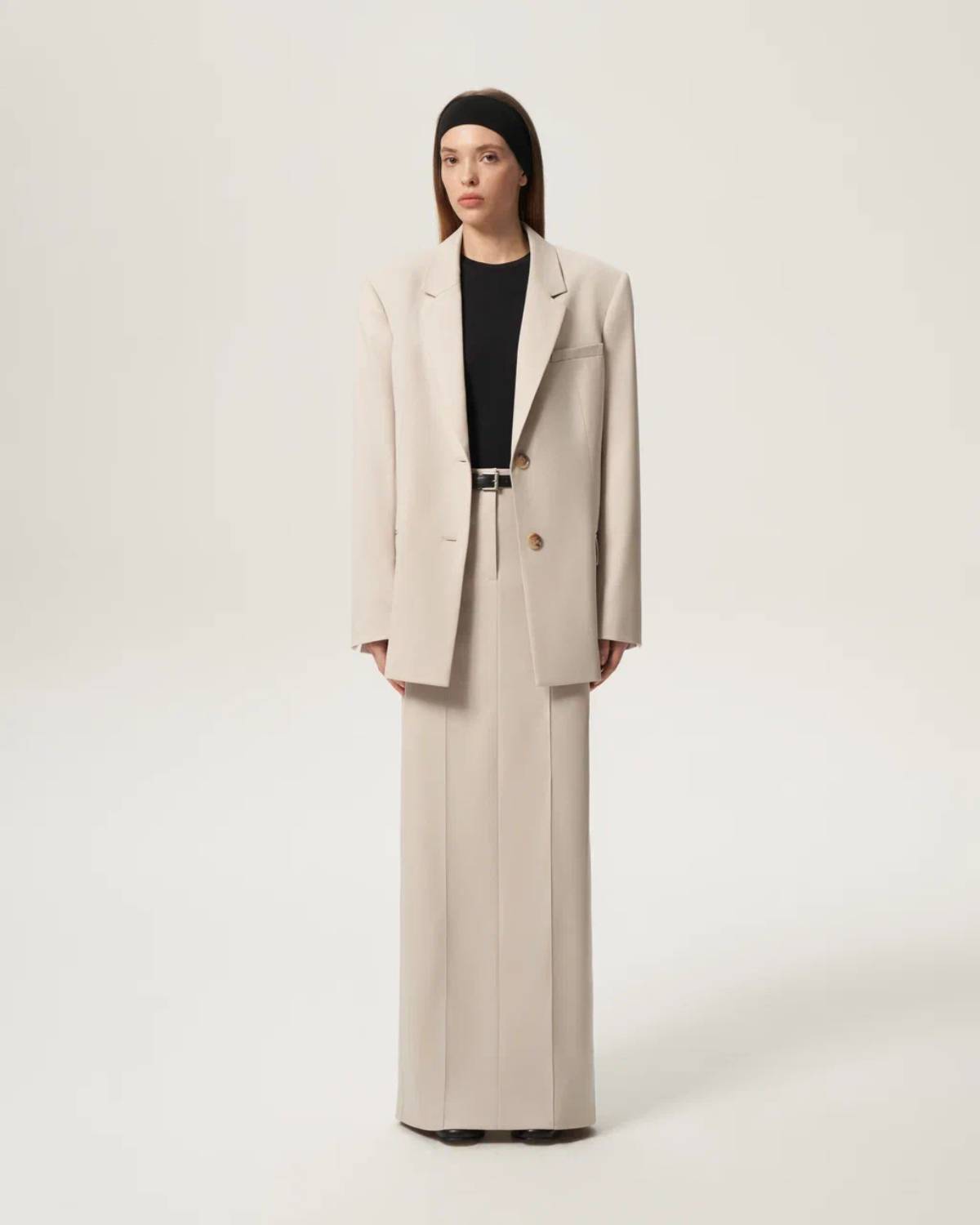 Laurent maxi skirt milk