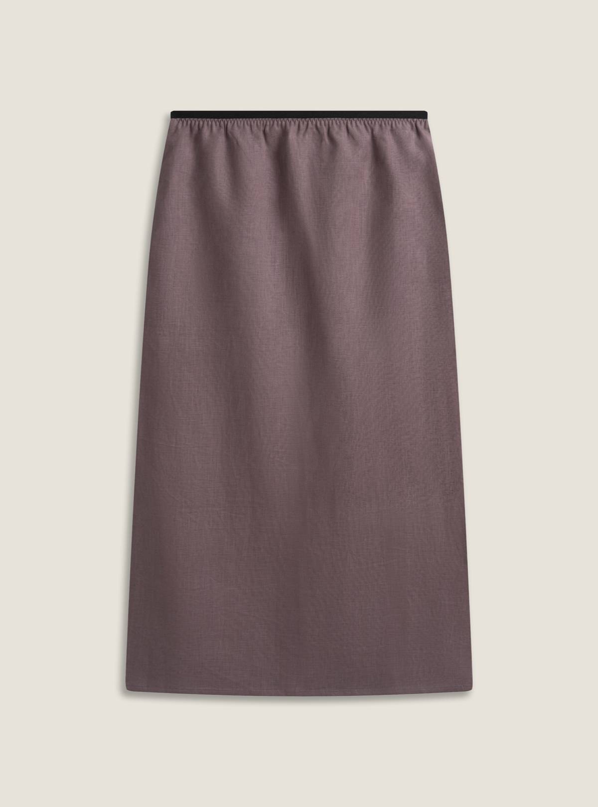 Linen skirt brown