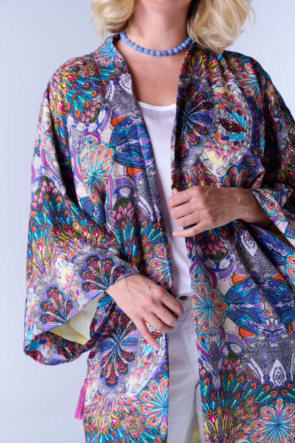 SELFSURE SILK-COTTON KIMONO LUCA