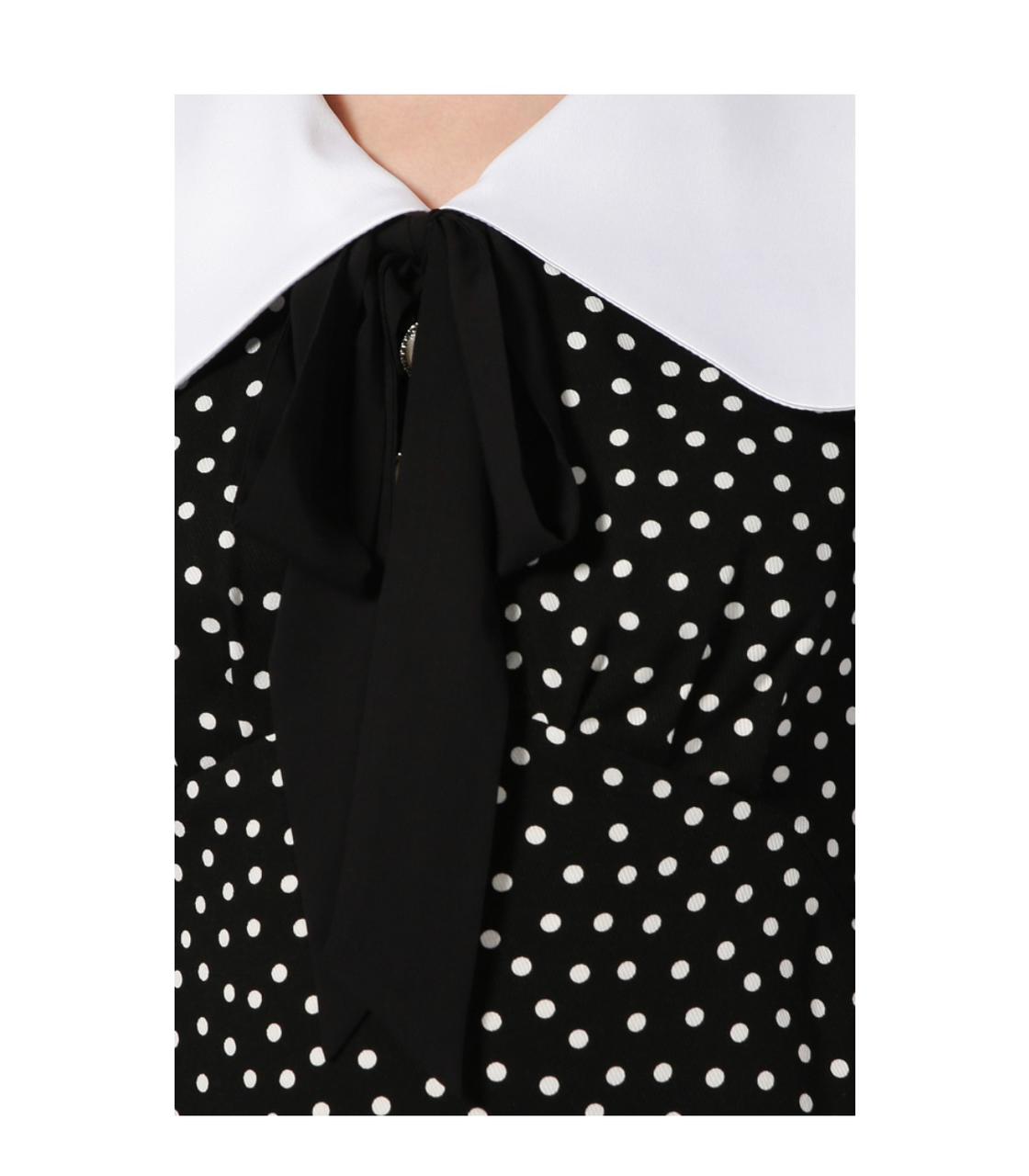 MAIZEL BLACK DRESS WITH WHITE POLKA DOTS