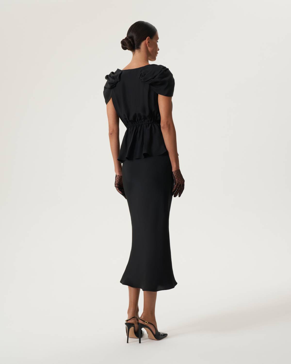 Vintage midi skirt black