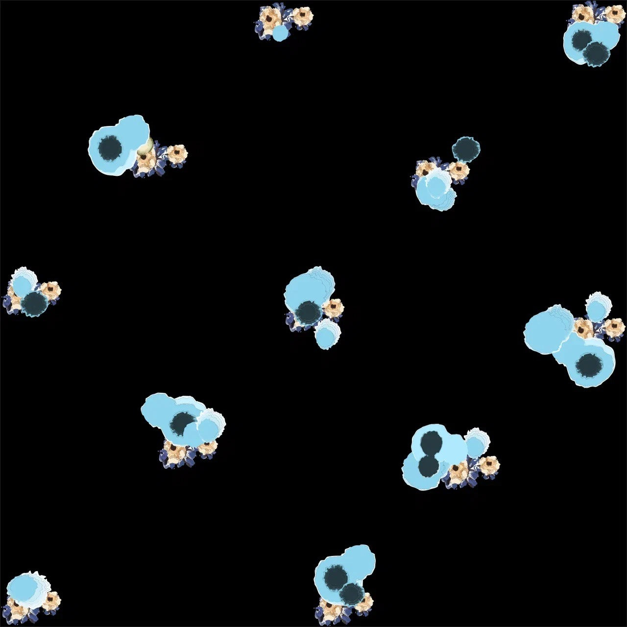 ELLYME SCARF WITH BLUE PRINT