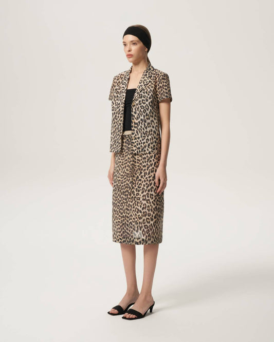 Leopard Shirt with Short Sleeves