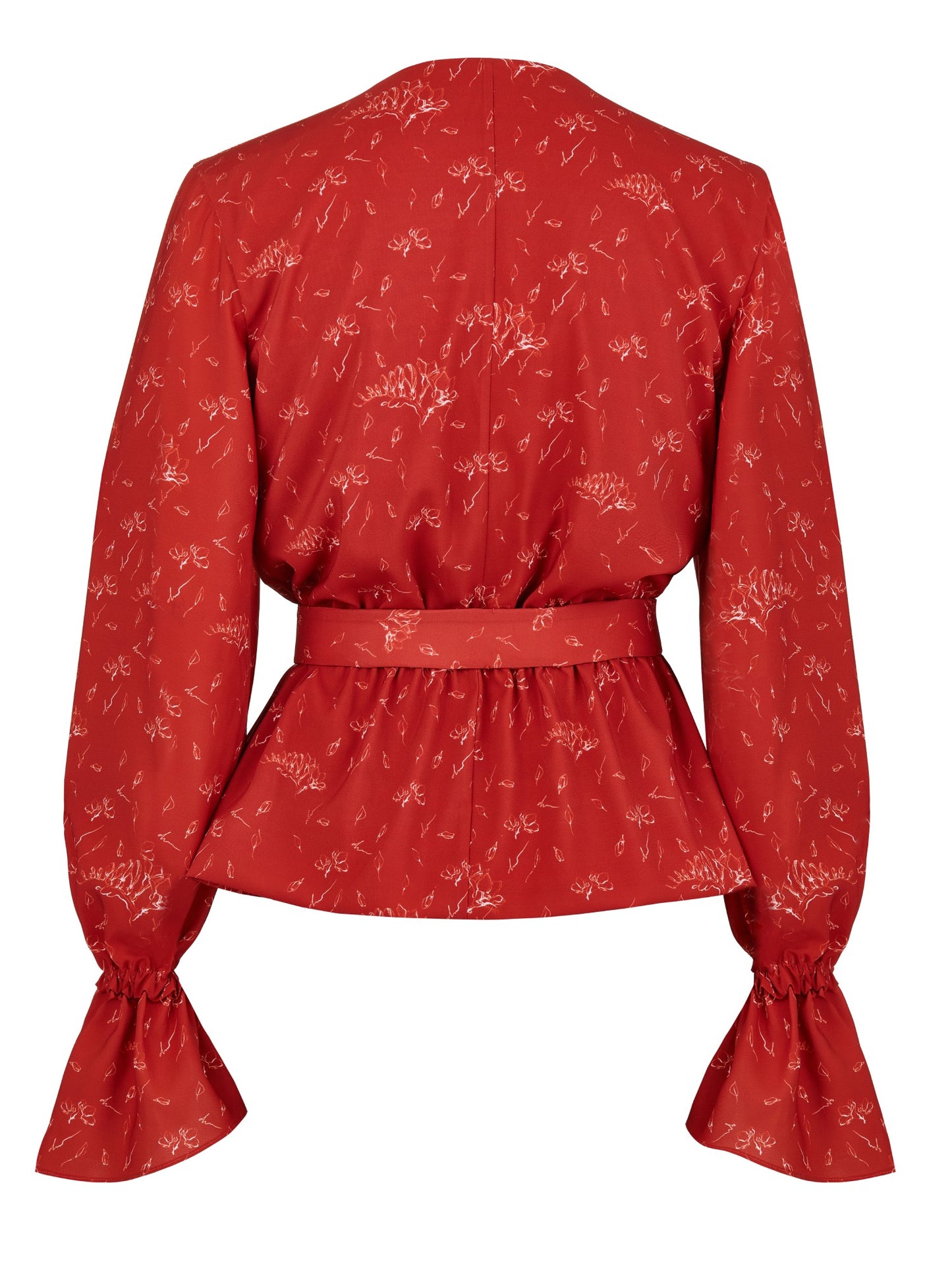 BLOUSE AND SKIRT WITH SIGNATURE FLORAL PRINT RED