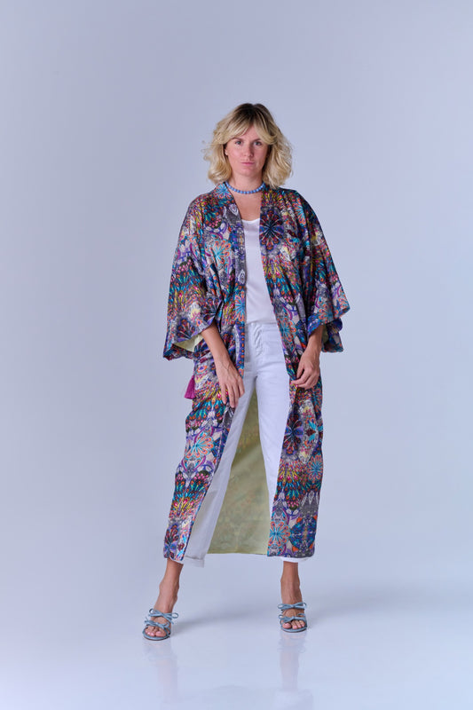 SELFSURE SILK-COTTON KIMONO LUCA