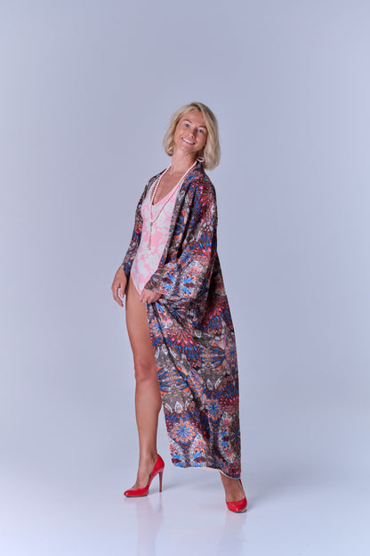 Silk-cotton kimono POLY