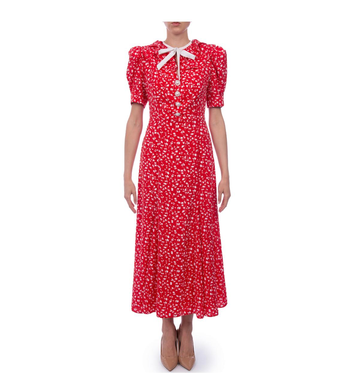 MAIZEL RED FLORAL DRESS