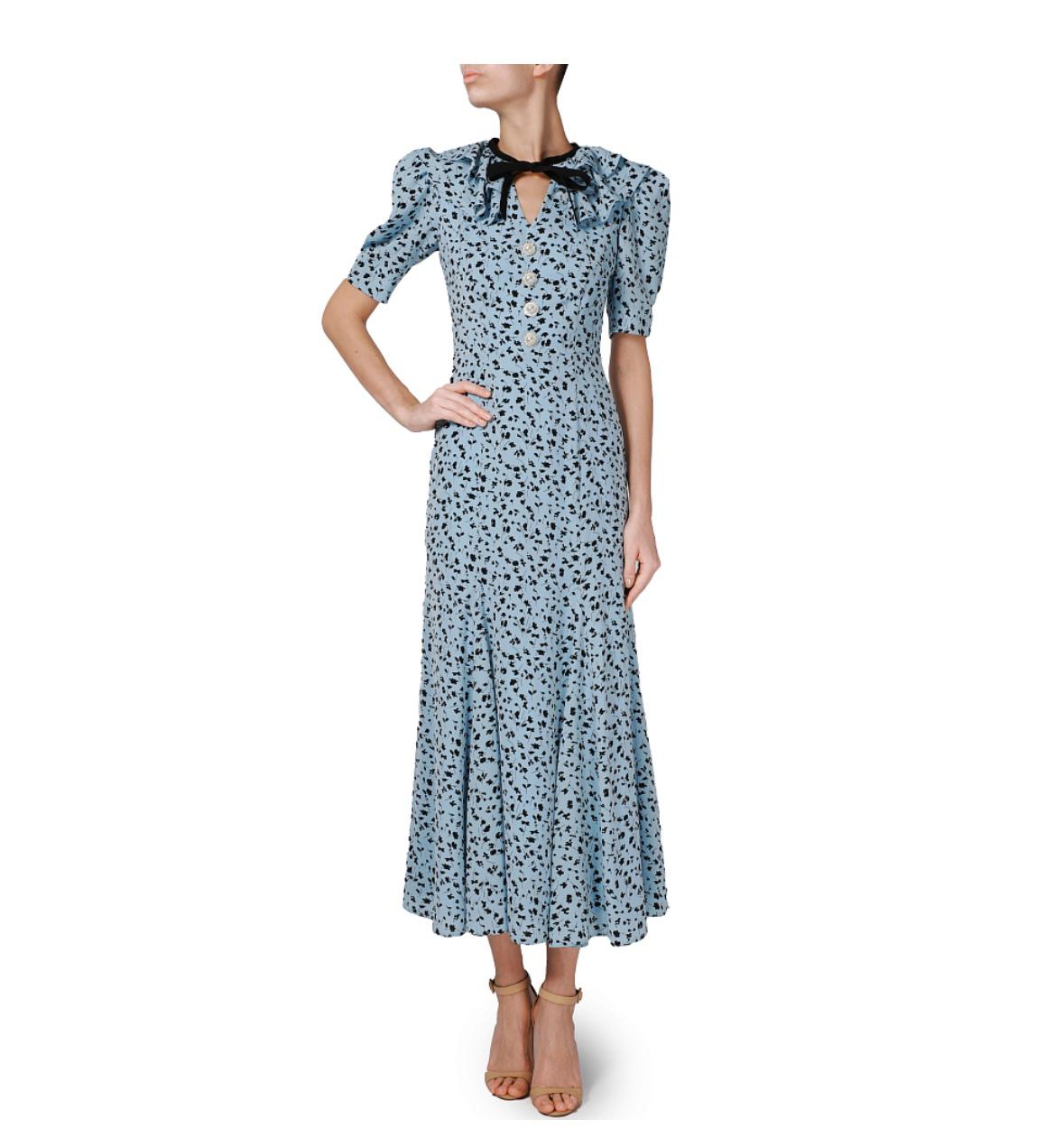 MAIZEL LIGHT BLUE FLORAL DRESS