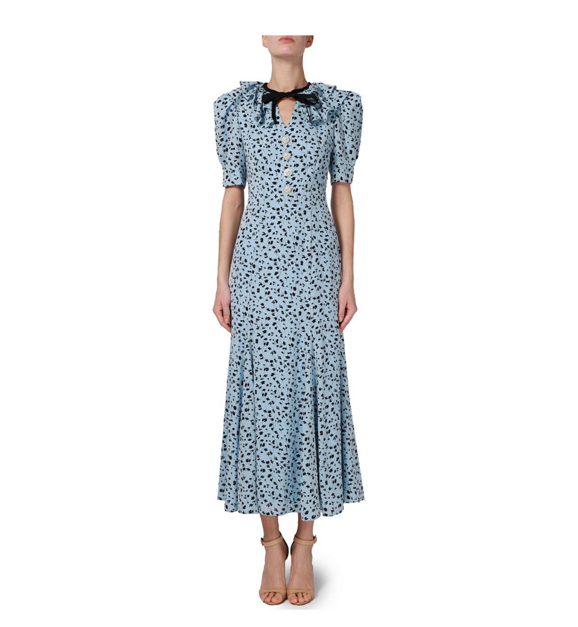 MAIZEL LIGHT BLUE FLORAL DRESS