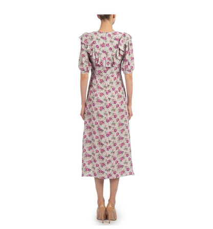 MAIZEL LIGHT GREY FLORAL DRESS