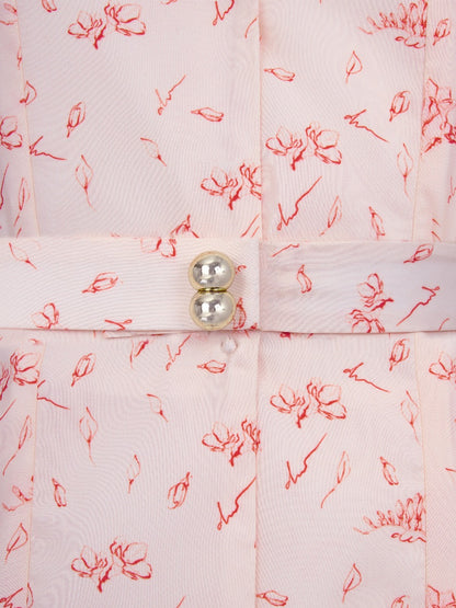 BLOUSE AND SKIRT WITH SIGNATURE FLORAL PRINT PINK