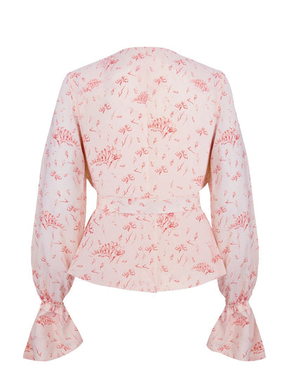 BLOUSE AND SKIRT WITH SIGNATURE FLORAL PRINT PINK