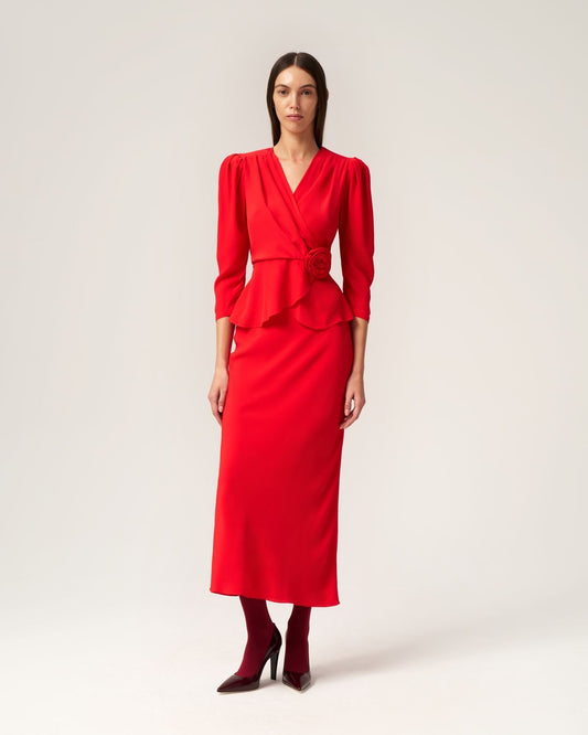 Magda Dress Red