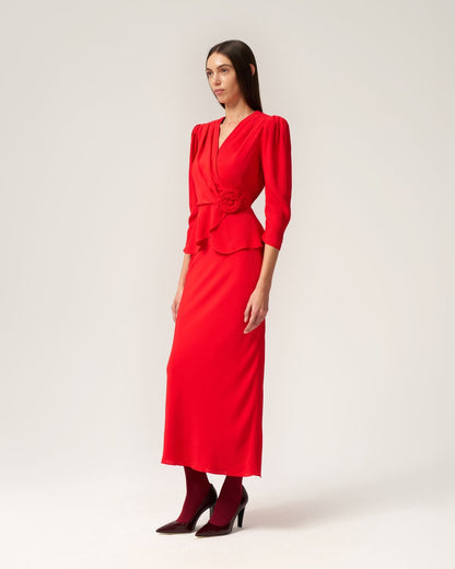 Magda Dress Red