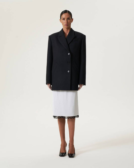 Short straight black coat